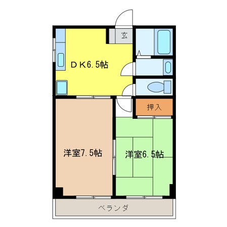 コーポコスモスの物件間取画像